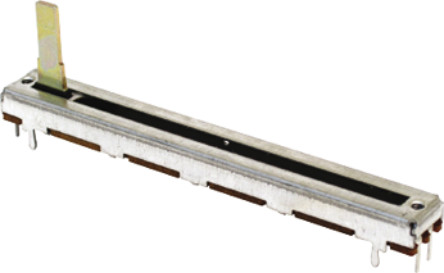 255-31 Potenciometro log. desl. 10k stereo 60mm metal.