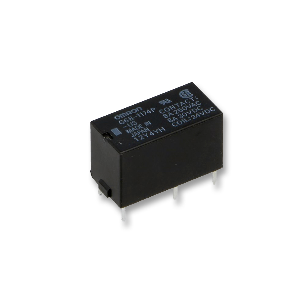 349-221 Relé 24v 8a on-off 2pin. mini g6b-1174p omron