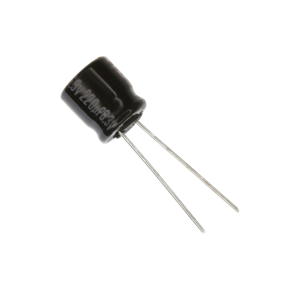 391-03 Condensador electr. 220uF 6,3v 6dx7mm