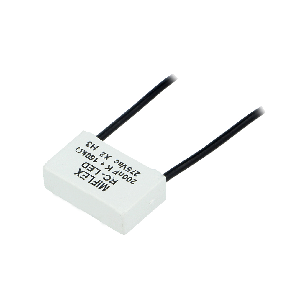 421-351 Condensador polyester 0,22uF+150k 275vac x2 p/led