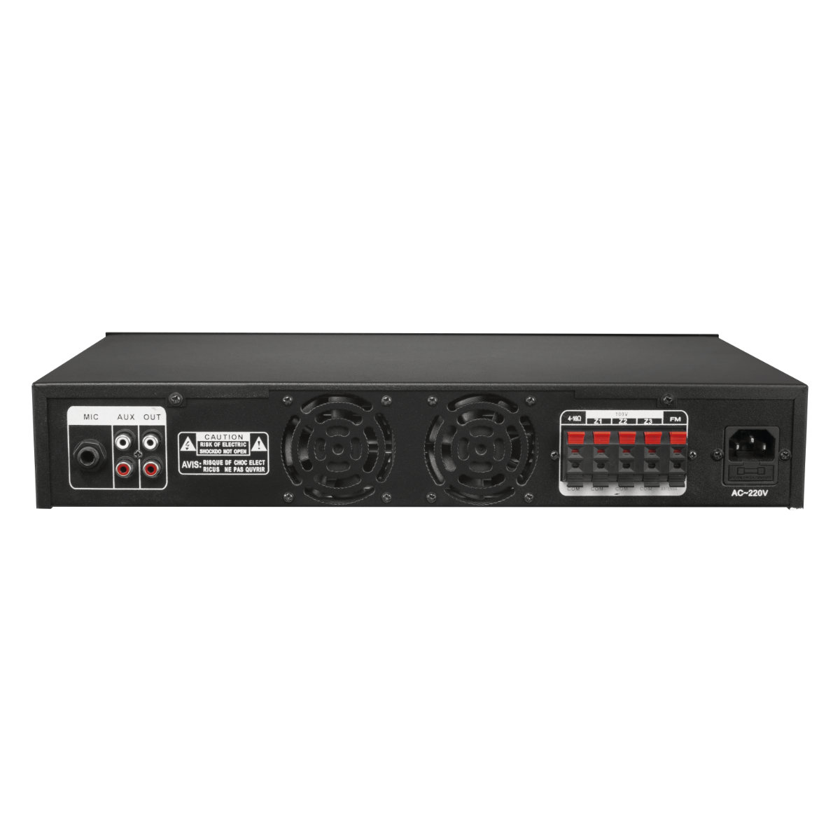 1001.8480-1 Amplificador sonor. 480w 8r/100v 3-Z usb+fm+mp PAA480tm
