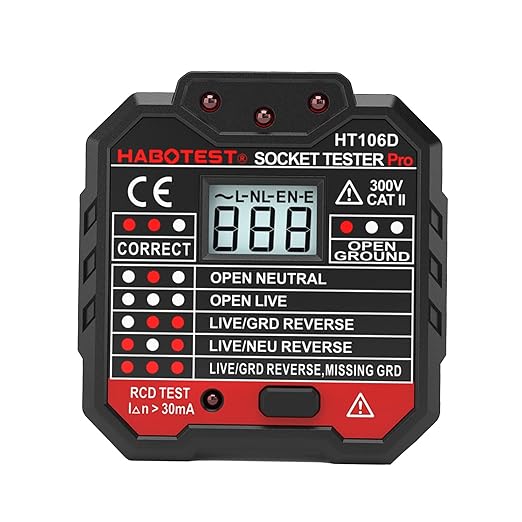 1038.02793 Testador digital tomadas HT106D HABOT