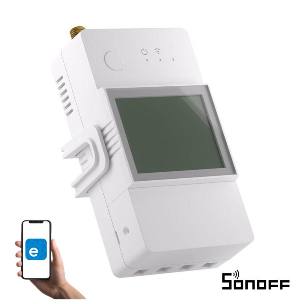 1038.9600 Medidor/contador de energia 230v p/calha 100A wifi POWCT Sonoff