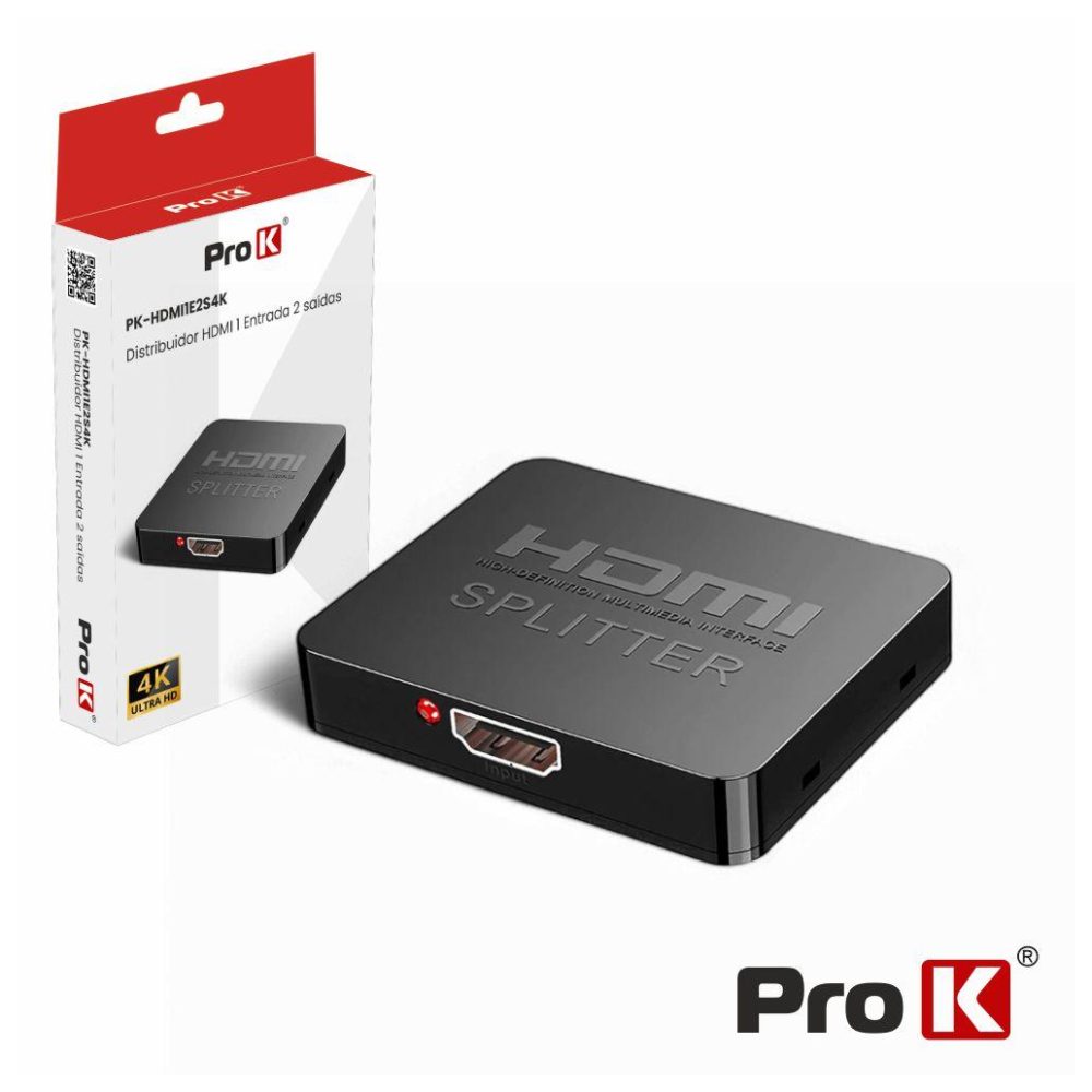 1040.4420 Repartidor HDMI 1-in+2out Amplificador HDMI1E2S4K Prok