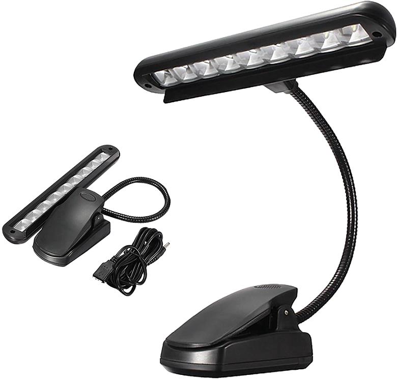 1043.07841 Candeeiro c/bicha10 leds p/pauta c/usb AL-10 rayfx