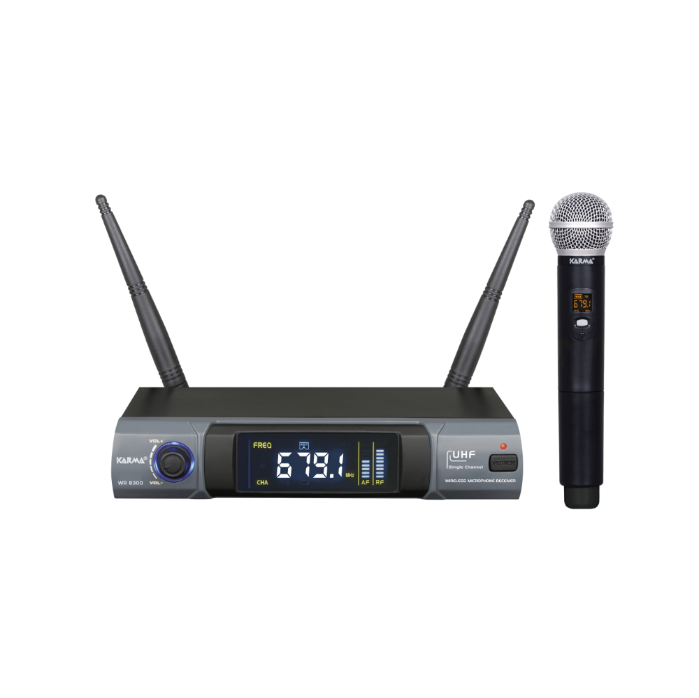 1046.8300m Micro s/fio simples mão uhf 679-693mhz SET8300 Karma