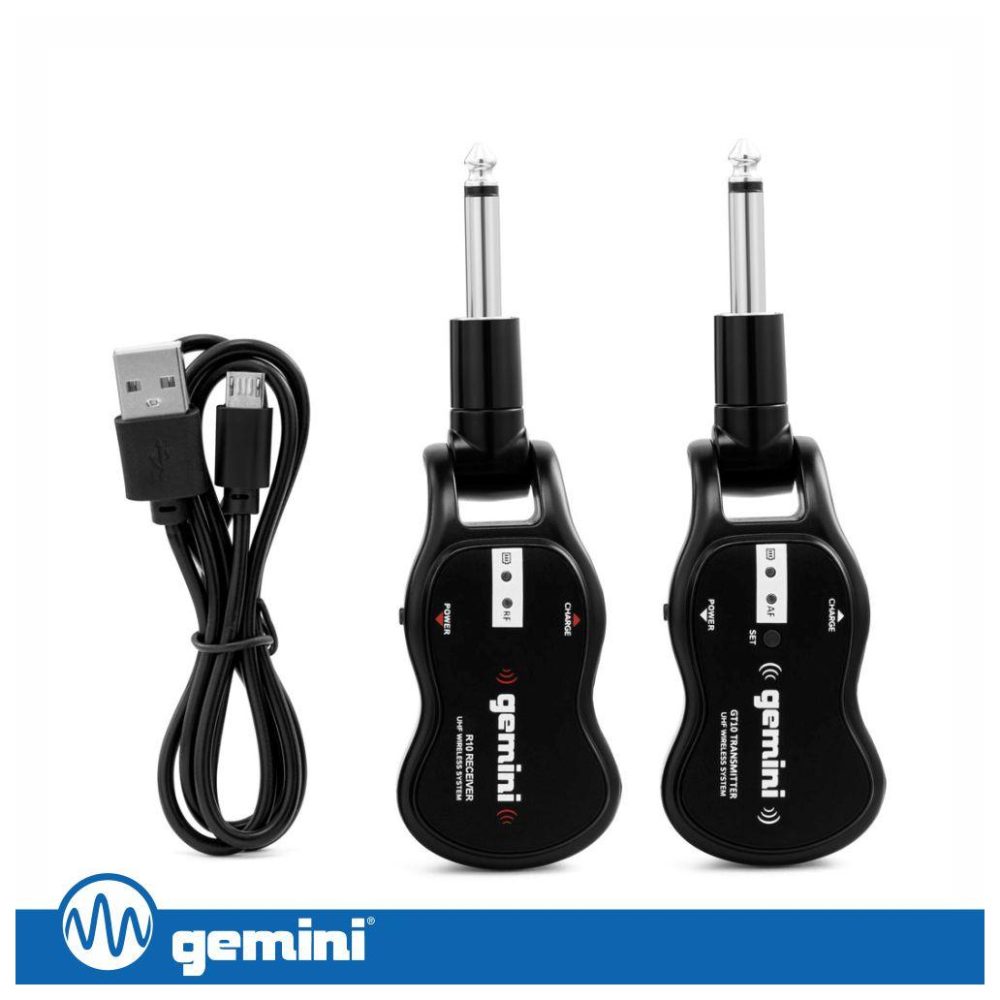 1046.g100 Micro p/guitarra, kit s/fios recarr. 50mt GMU-G100 Gemini