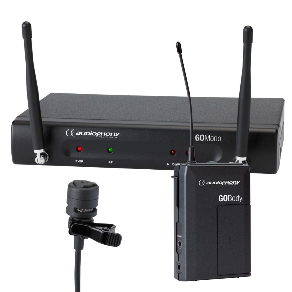 1046.golavaf5 Micro s/fios simples lapela UHF Go Lava Audiophony