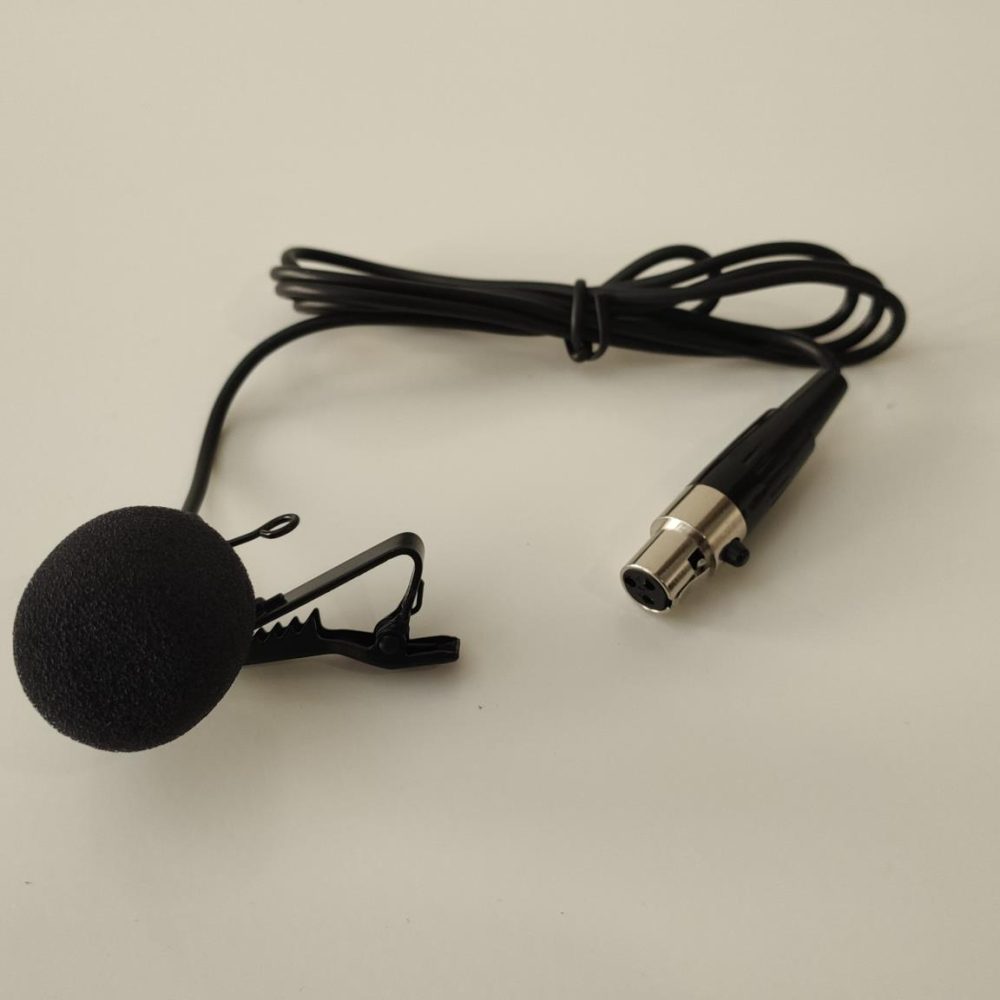 1046.lpx20 Micro s/fio, Micro lapela (preto) p/Emissor UHF LPX-20 Audiomix