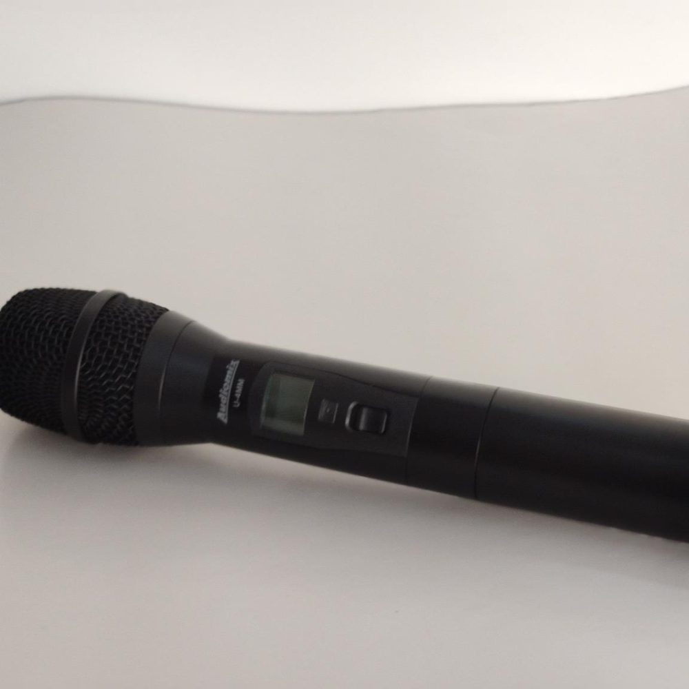 1046.u4mm Micro s/fio, Micro de mao p/Receptor UHF U-4MM Audiomix