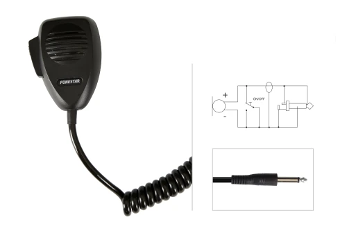 1047.381 Micro mao p/cb 's ficha jack 6.5 mcd-360 fones