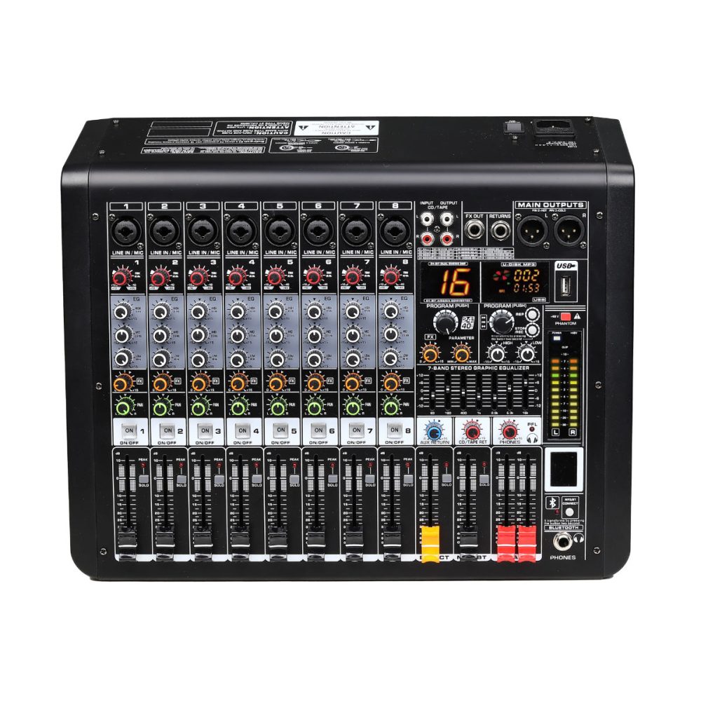 Mesa de Mistura 10 canais 8mic+1st+pha+usb+bl+rec MXD10