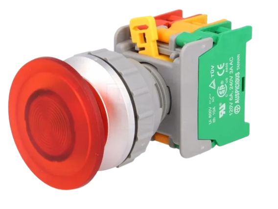 Botao pressao "start" verm. 30mm c/3modu. 3A LXE30