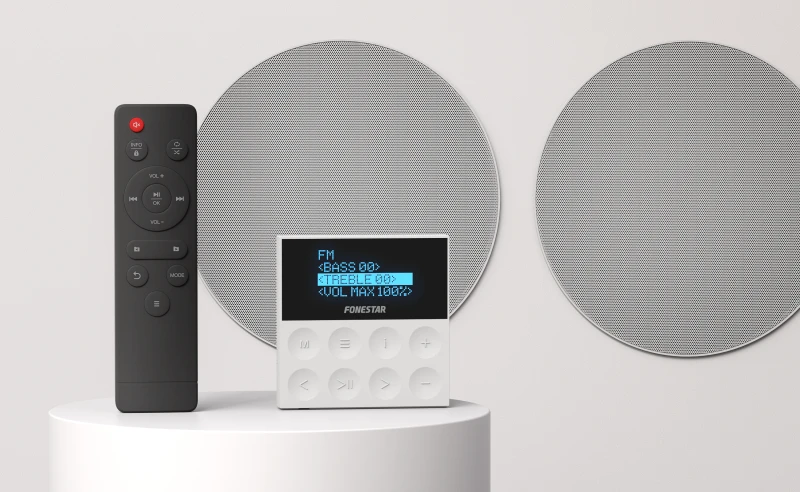 Kit comando Amplificador usb+sd+bl c/2 col KS-Wall Fone