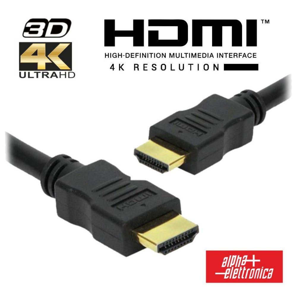 93-591G Cabo HDMI m/m v2.0 4k 5mts gold 93-591 Alpha