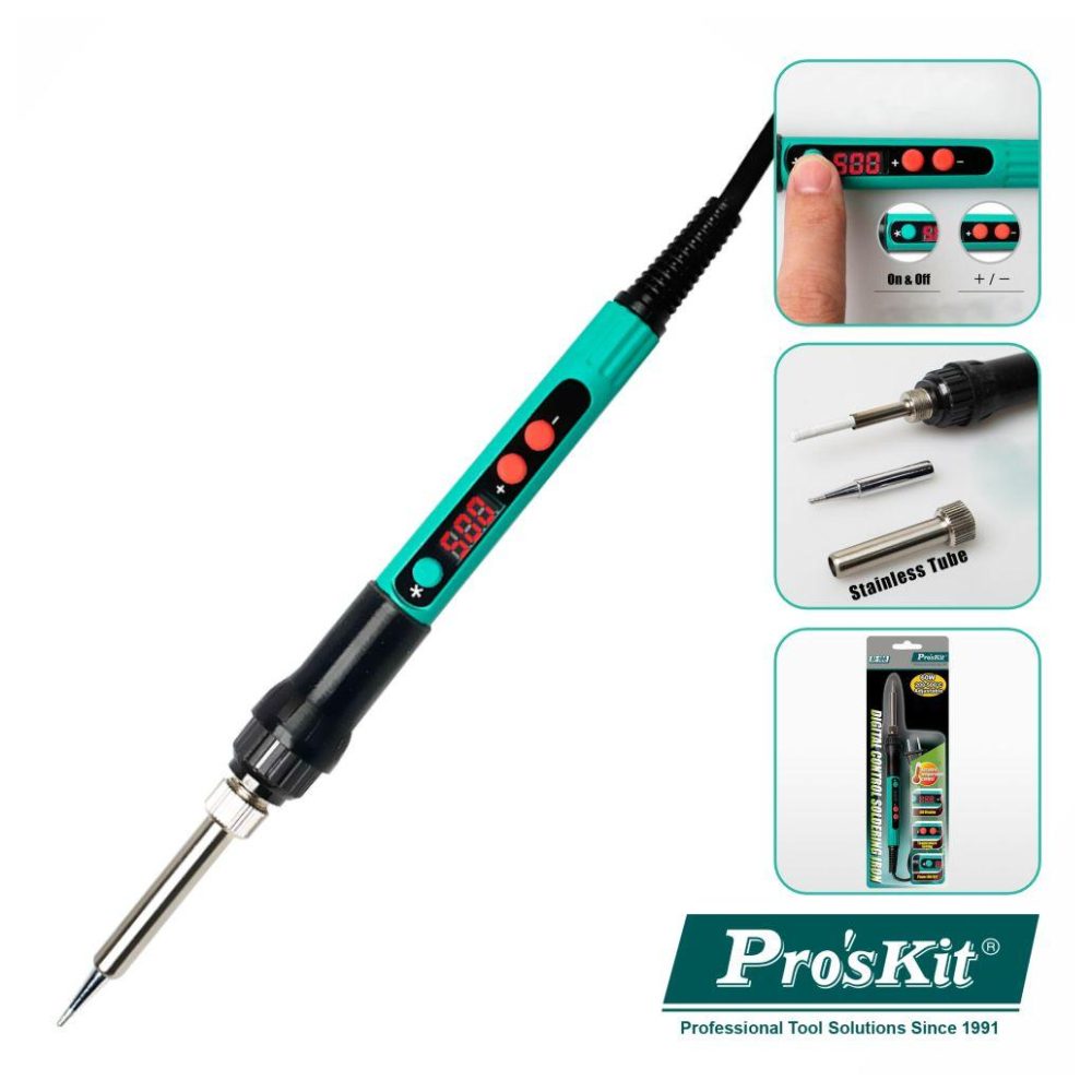 SI-186F Ferro soldar Proskit 60w c/regulaçao+display SI-186F